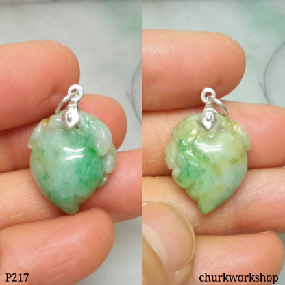 Small jade peach pendant