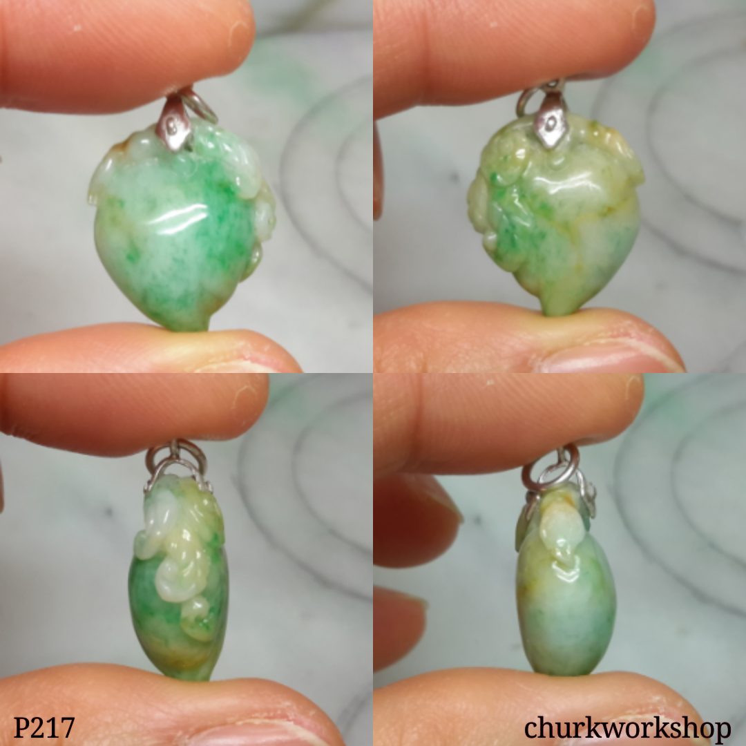 Small jade peach pendant