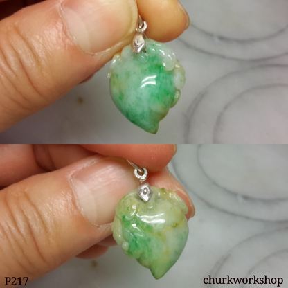 Small jade peach pendant