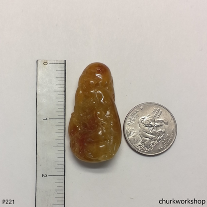 Red jade Dragon pendant