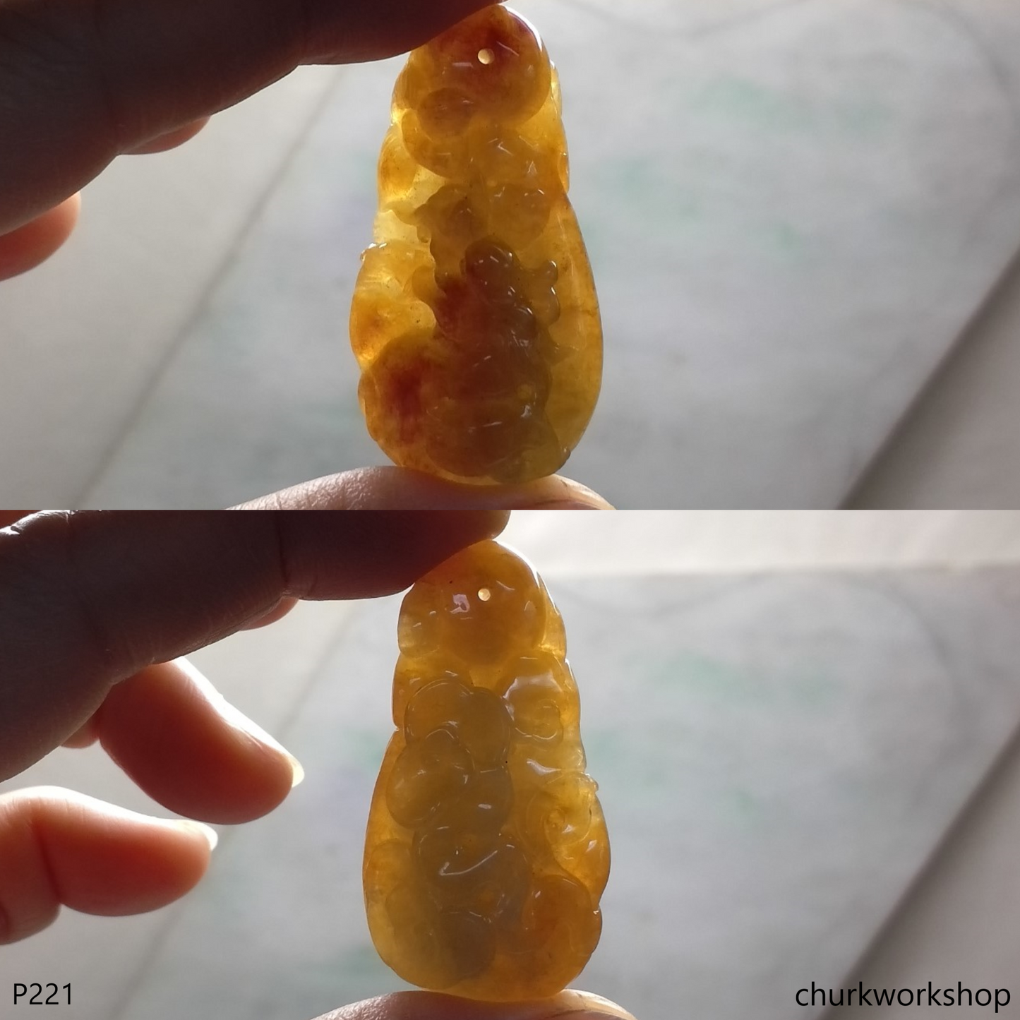Red jade Dragon pendant