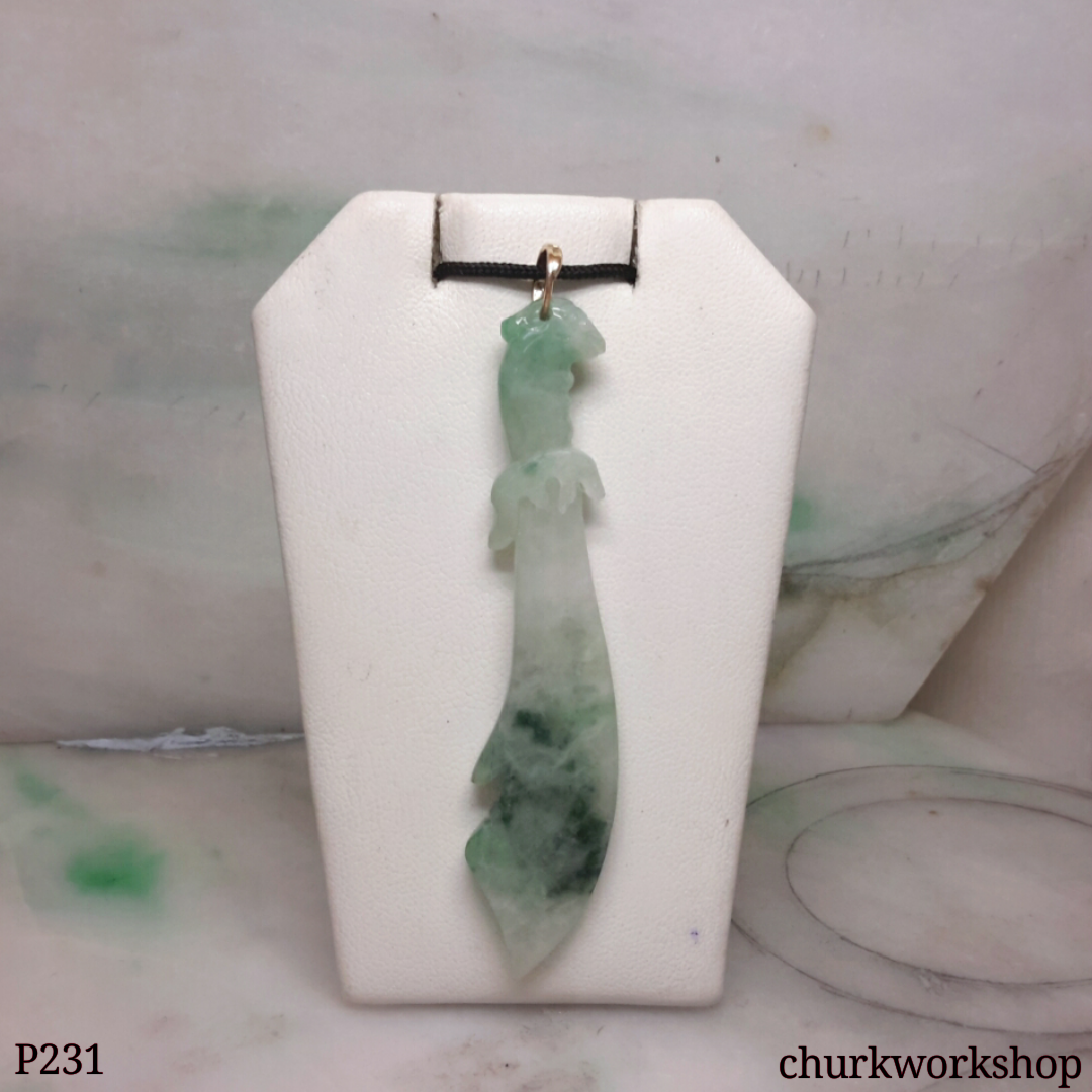 Jade sword pendant