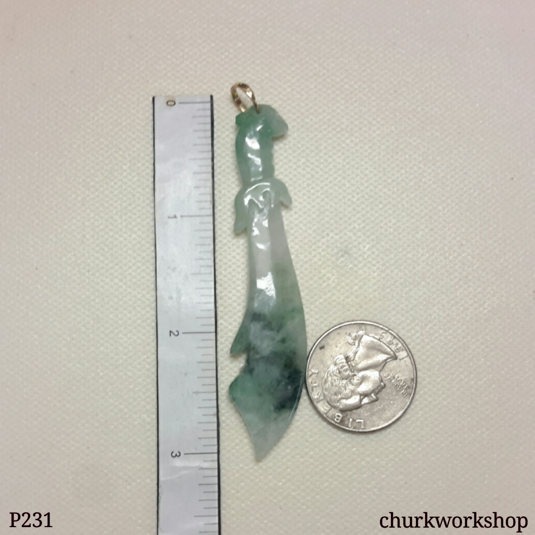 Jade sword pendant