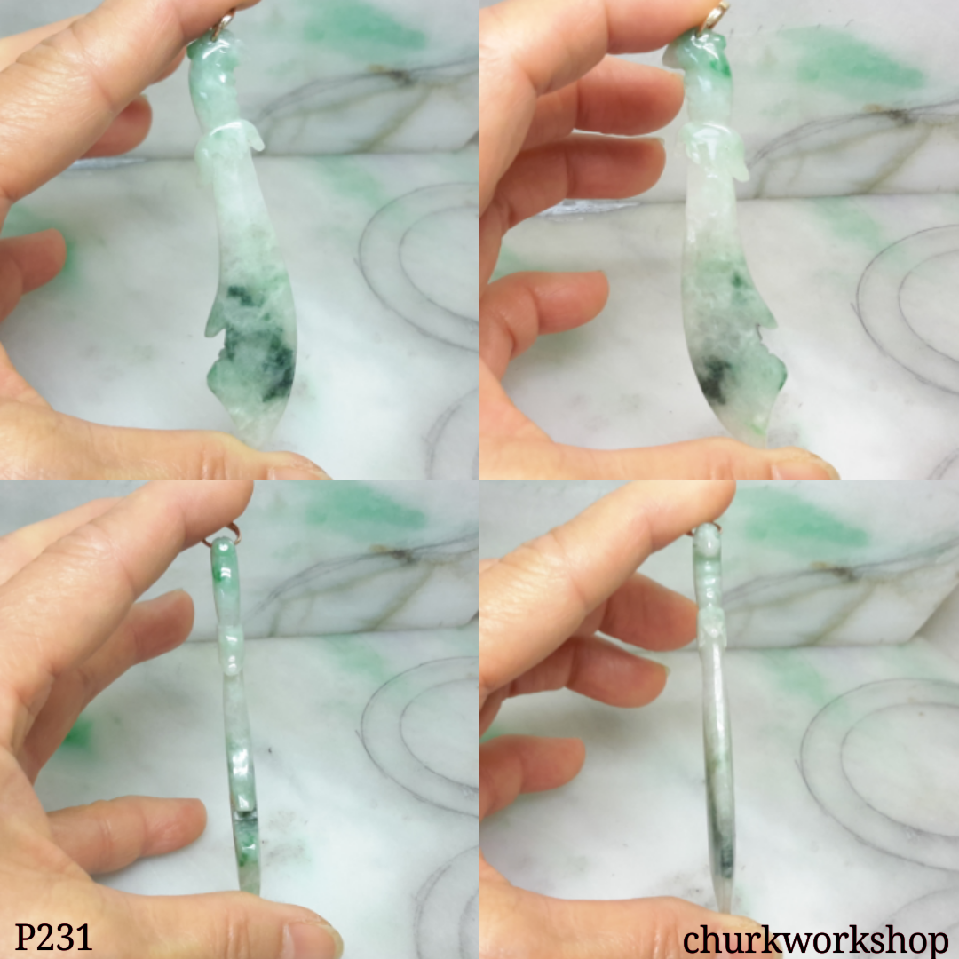 Jade sword pendant