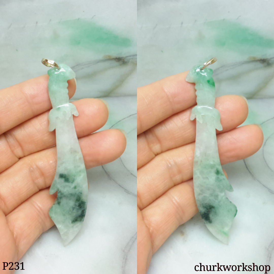 Jade sword pendant