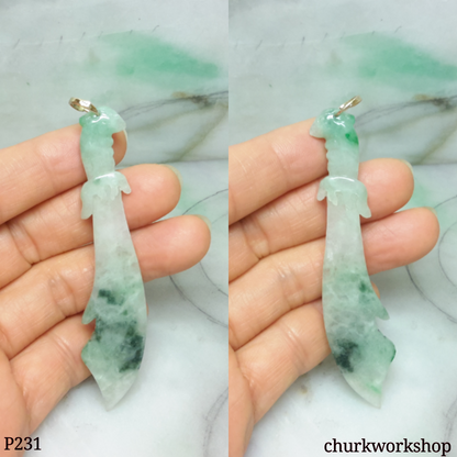 Jade sword pendant