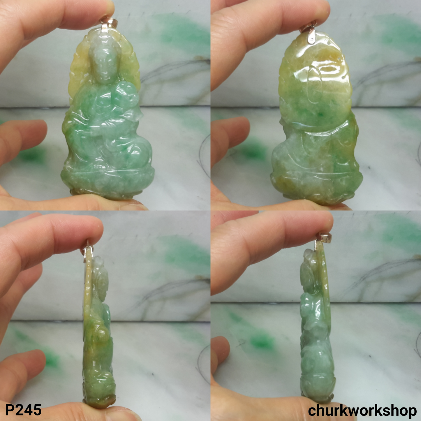 Multi-color jade Buddha