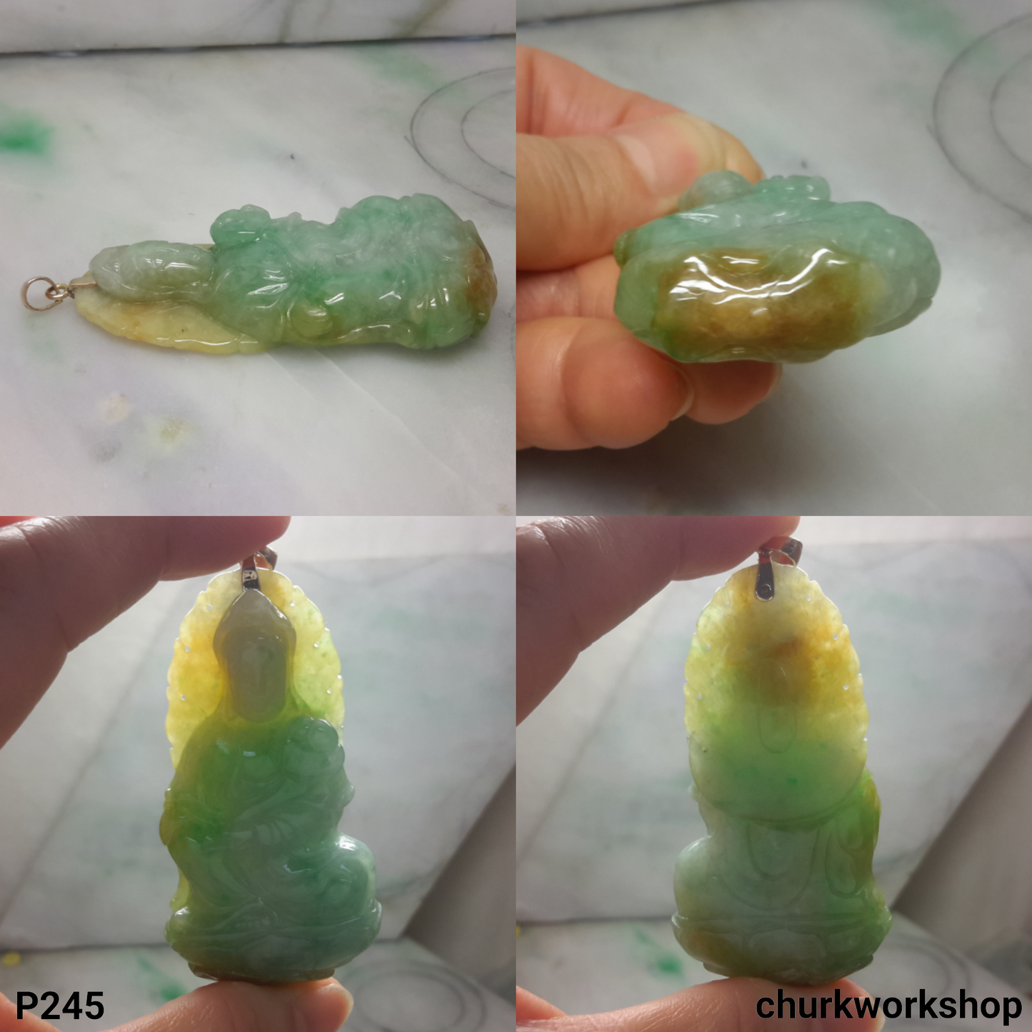 Multi-color jade Buddha