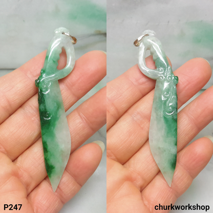 Jade sword pendant