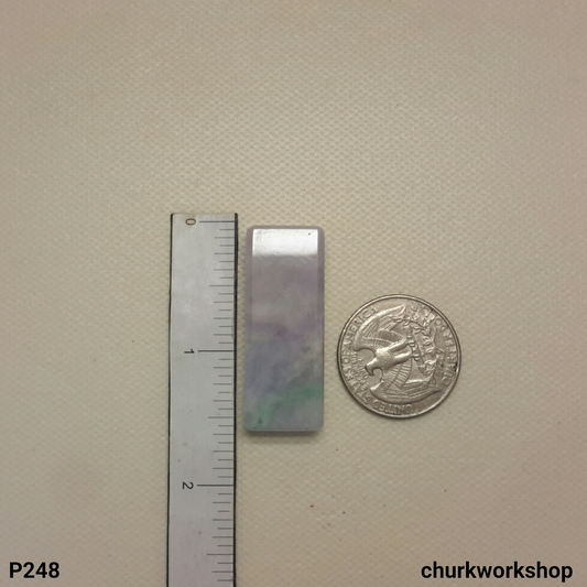 Lavender jade rectangular pendant