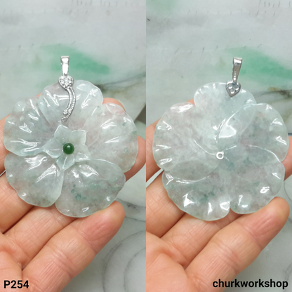 Flower jade pendant
