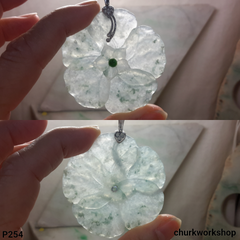 Flower jade pendant