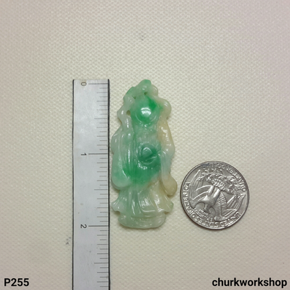 Jade long life God jade pendant