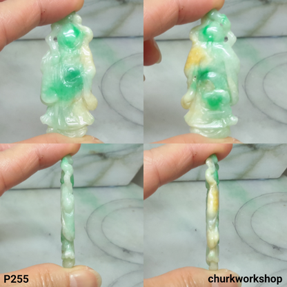 Jade long life God jade pendant