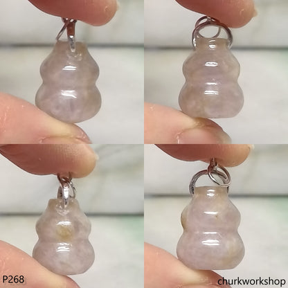 Lavender jade gourd pendant