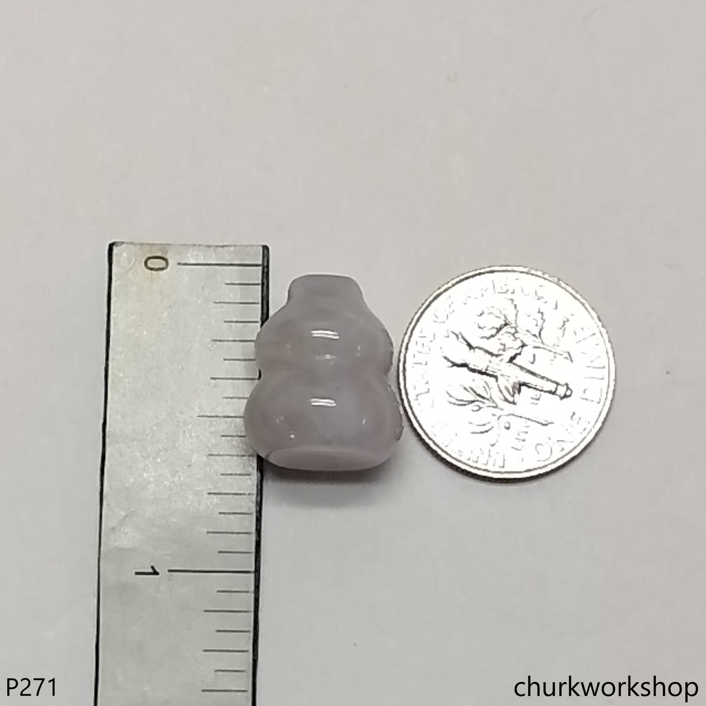 Reserved for Tami   Lavender jade gourd pendant 14k white gold