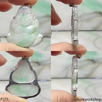Jade happy Buddha pendant