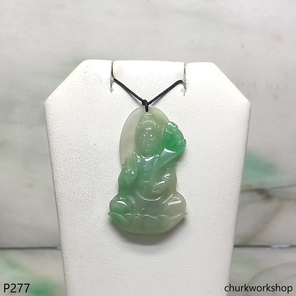 Light green lady Buddha pendant