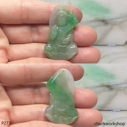 Light green lady Buddha pendant