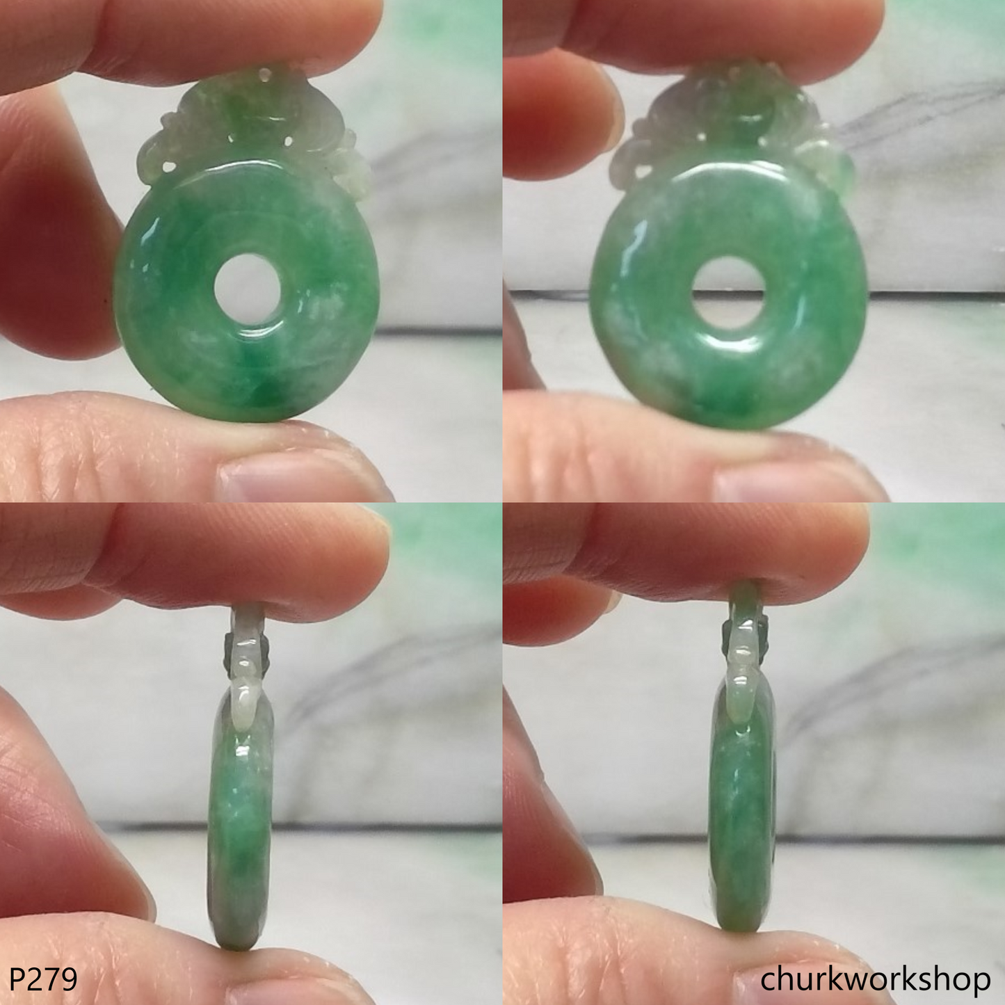 Light green jade pendant