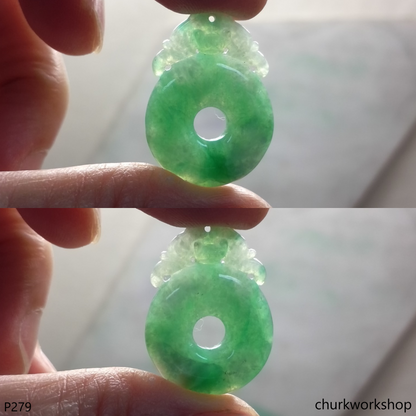 Light green jade pendant
