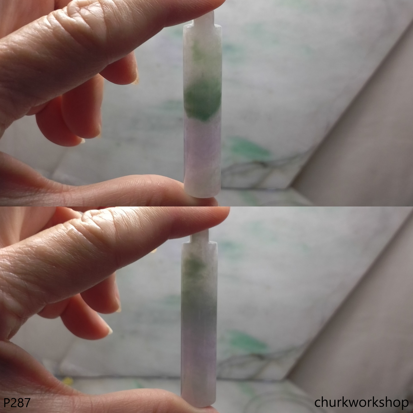 Lavender jade cylinder