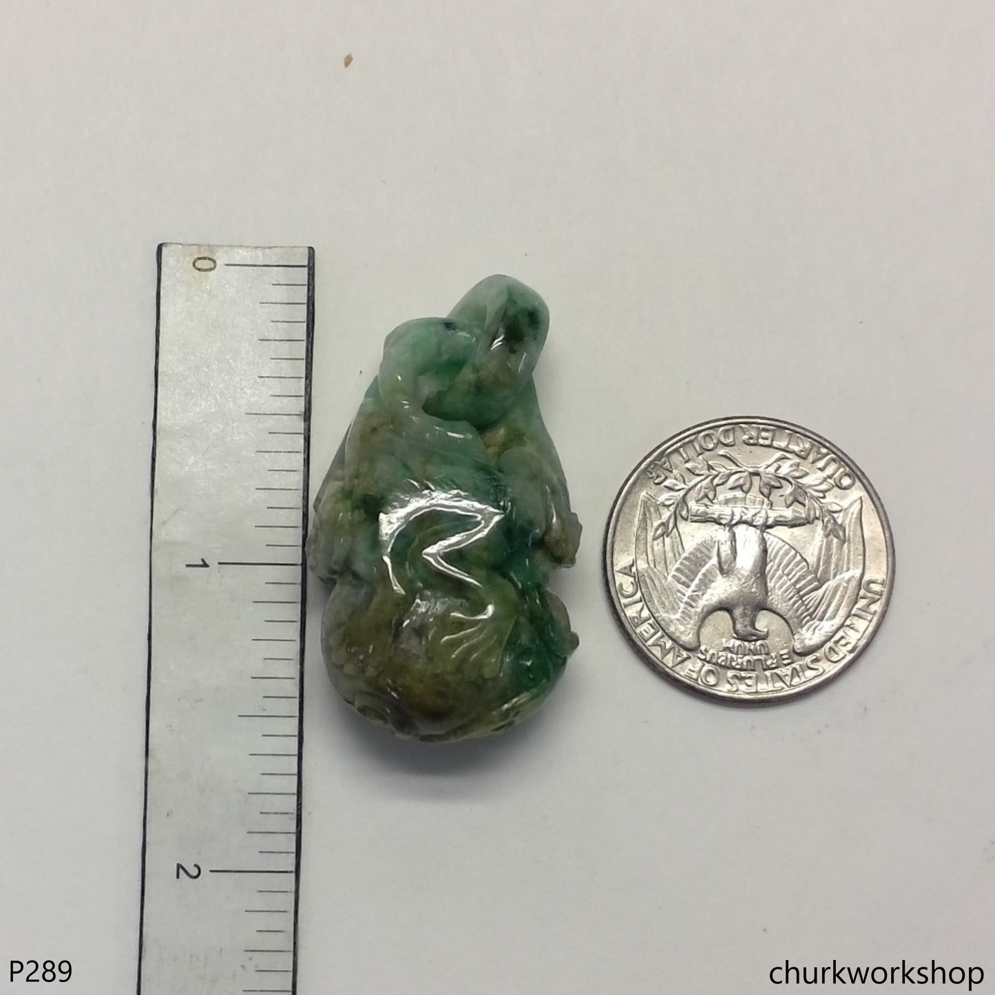 Multi-color jade monkey pendant