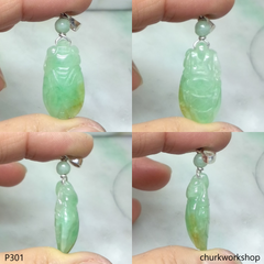 Light green jade cicada pendant