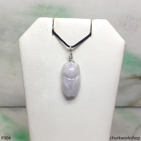 Pale lavender jade cicada pendant