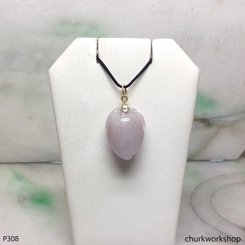 Lavender jade peach pendant