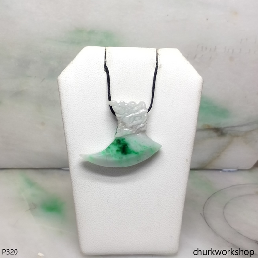 Jade dragon head pendant