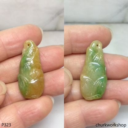 Jade corn pendant