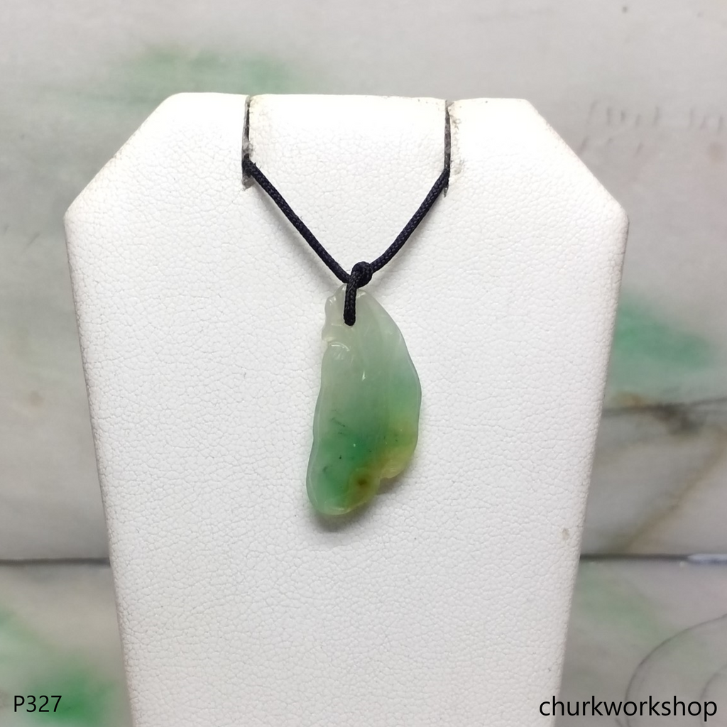 Small jade pea pendant