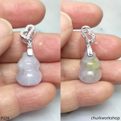 Lavender jade gourd pendant