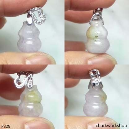 Lavender jade gourd pendant