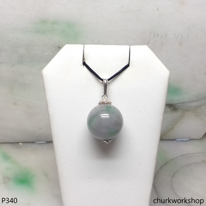 Lavender jade bead pendant