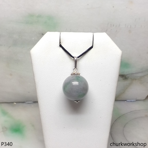 Lavender jade bead pendant