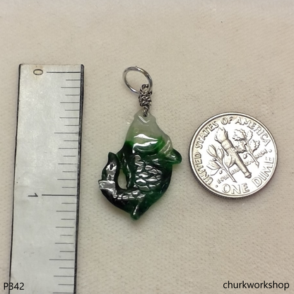 Jade fish pendant