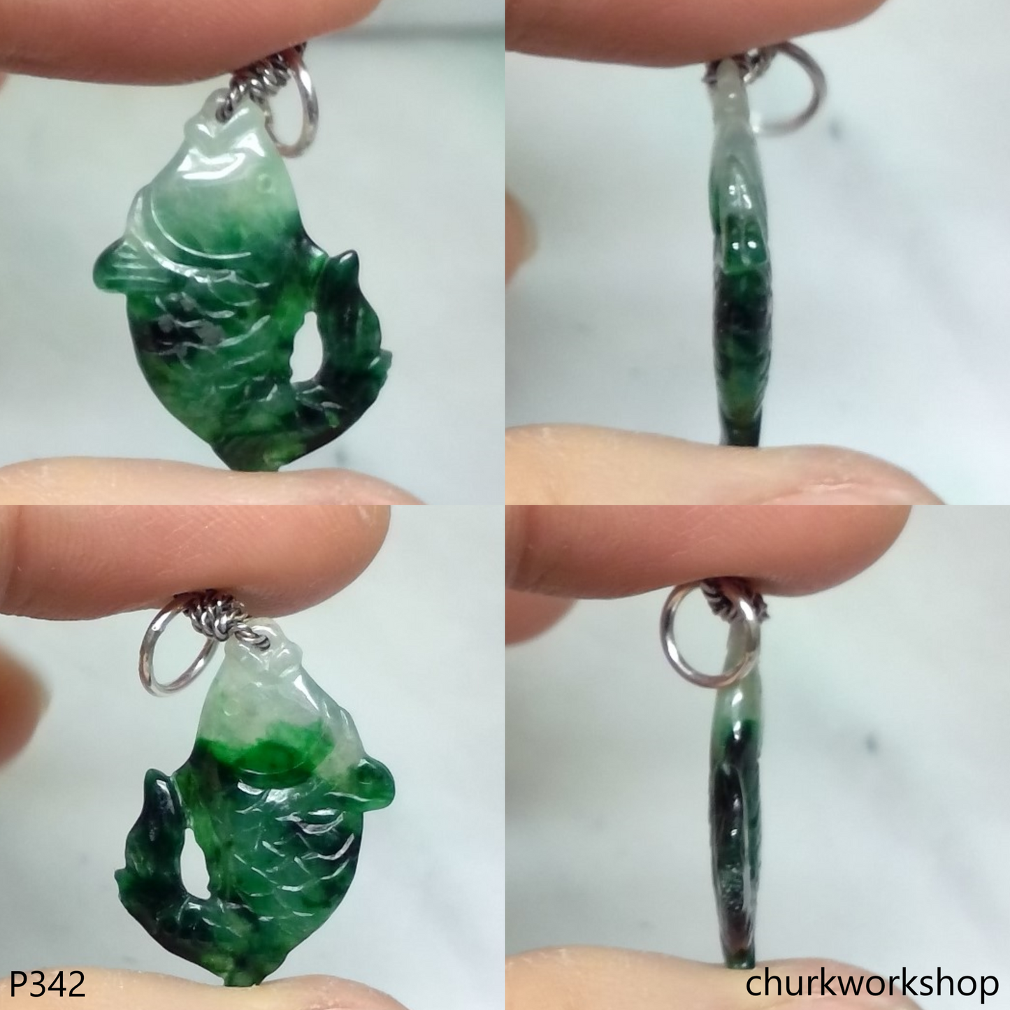 Jade fish pendant