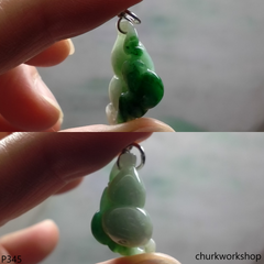 Small jade Ruyi & gourd pendant