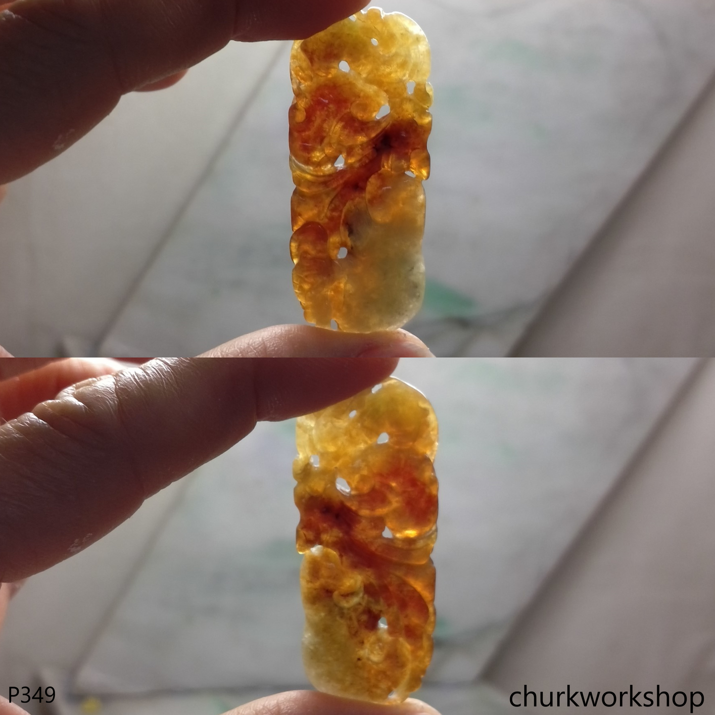 Red jade carving pendant
