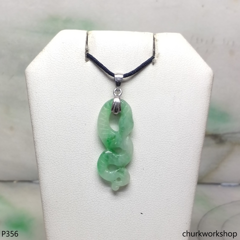 Jade snake pendant