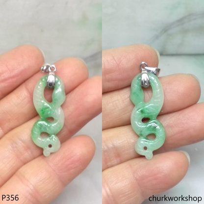 Jade snake pendant