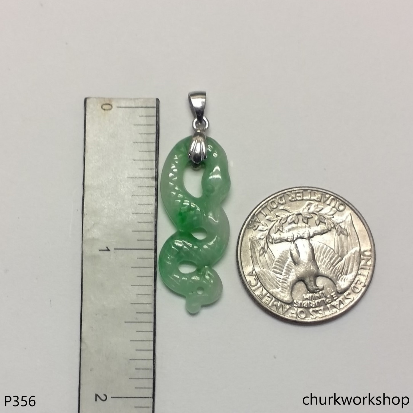 Jade snake pendant