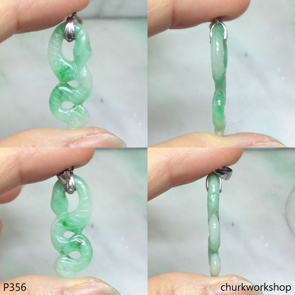 Jade snake pendant