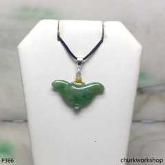 Green jade water chestnut (菱角) pendant