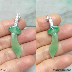 Small jade Ruyi set as a blade shape