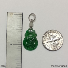 Green small coin pendant