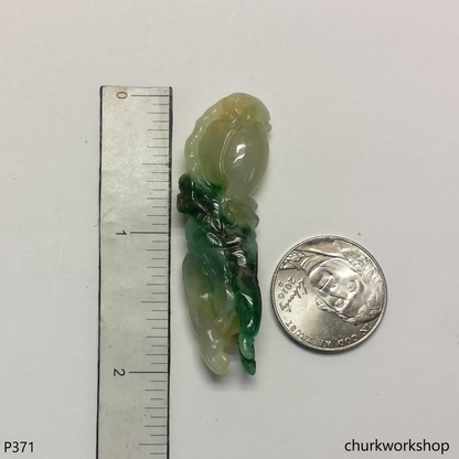 Multiple color jade Buddha hand pendant
