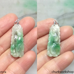 Light green jade bird pendant